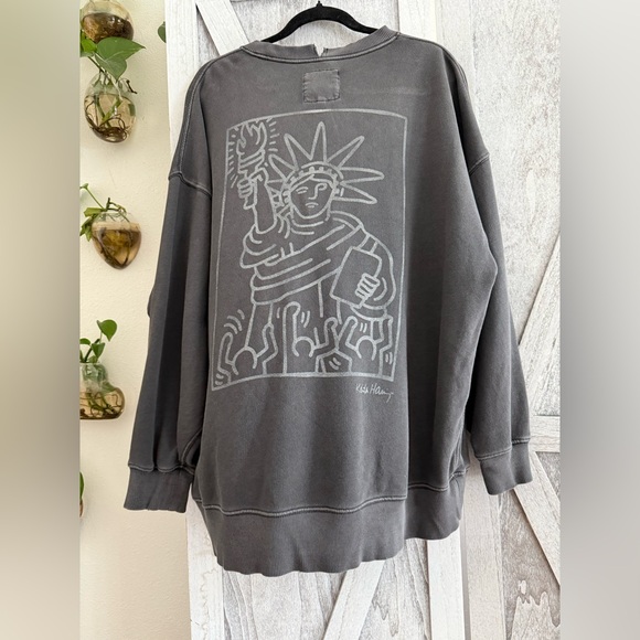 Aerie Charcoal Crewneck Ladies Sweatshirt - Picture 12 of 16